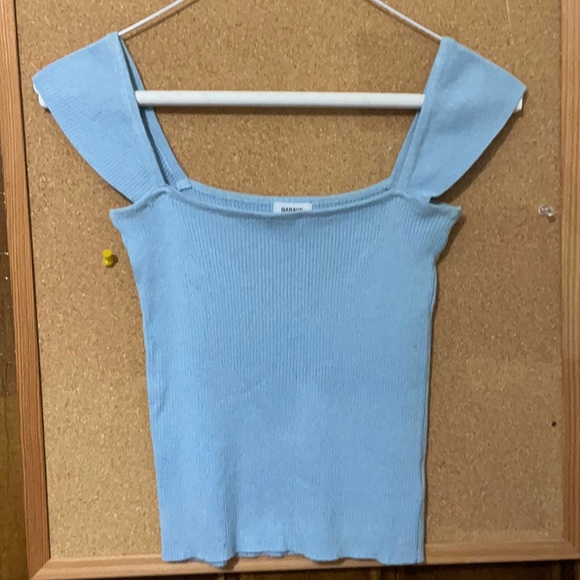 Light blue garage tank top